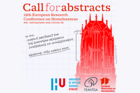 >Call for abstracts: 19th European Research Conference on Homelessness